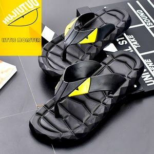 Black and Yellow 3D style Monster Sandals